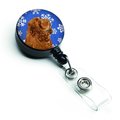 Carolines Treasures Sussex Spaniel Winter Snowflakes Holiday Retractable Badge Reel SS4648BR